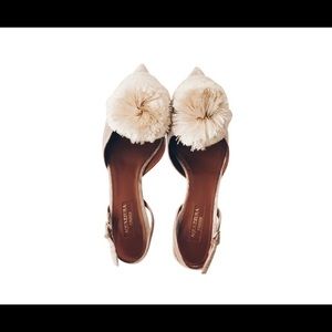 Aquazzura Beige Powder Puff Slingback